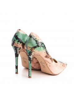 Pantofi stiletto piele naturala Verde Luxury - The5thelement.ro