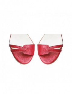 Sandale piele toc gros Darling Red - The5thelement.ro