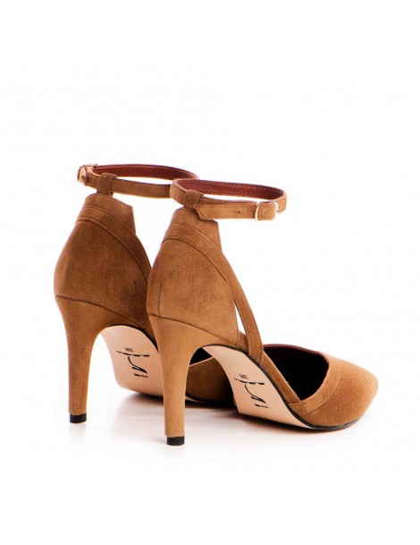 Pantofi stiletto piele naturala Camel Renee - The5thelement.ro