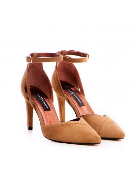 Pantofi stiletto piele naturala Camel Renee - The5thelement.ro