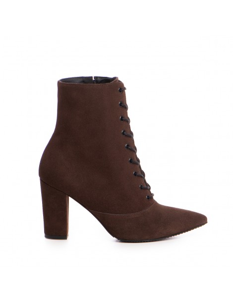 Ghete dama Lace-Up Maro...