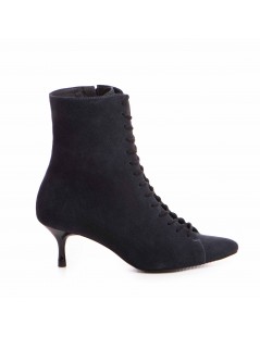 Botine Dama Piele Naturala Gri Petrol Lucía - The5thelement.ro