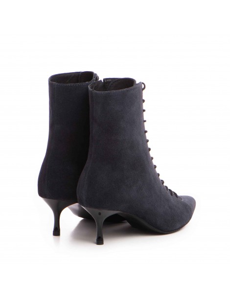 Botine Dama Piele Naturala Gri Petrol Lucía - The5thelement.ro