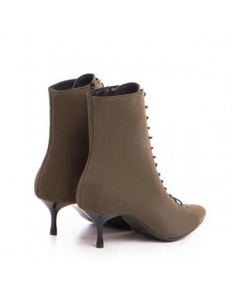 Botine Dama Piele Naturala Khaki Lucía - The5thelement.ro