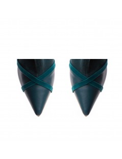 Botine Dama Piele Naturala Verde Aura - The5thelement.ro