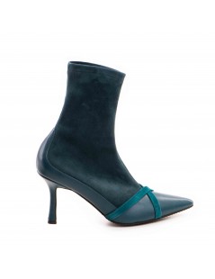 Botine Dama Piele Naturala Verde Aura - The5thelement.ro