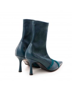 Botine Dama Piele Naturala Verde Aura - The5thelement.ro