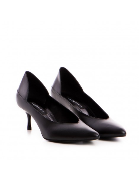 Pantofi stiletto piele naturala Negru Celine - The5thelement.ro