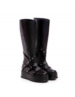 Cizme dama Piele Naturala Negru Echo - The5thelement.ro