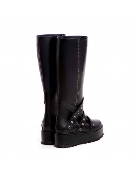Cizme dama Piele Naturala Negru Echo - The5thelement.ro