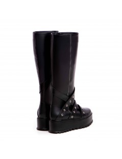 Cizme dama Piele Naturala Negru Echo - The5thelement.ro