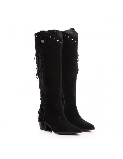 Ciocate dama Piele Naturala Negru Dakota - The5thelement.ro