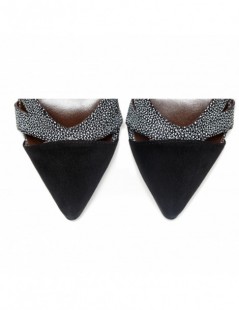 Pantofi dama Cut Out Black Piele Naturala - The5thelement.ro