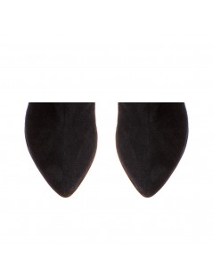 Cizme Dama Piele Naturala Negru Velur Clare - The5thelement.ro