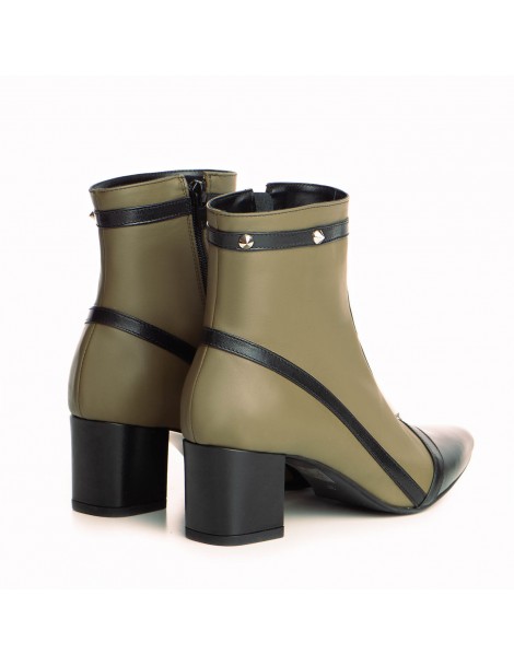 Ghete Dama Piele Naturala Khaki Ramya - The5thelement.ro