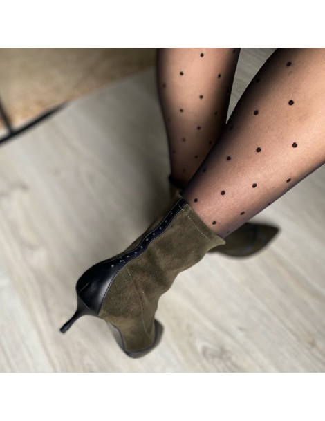 Botine Dama Piele Naturala Khaki Kylie - The5thelement.ro