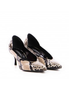 Pantofi stiletto piele naturala Grej Celine - The5thelement.ro