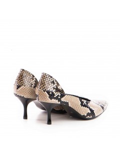 Pantofi stiletto piele naturala Grej Celine - The5thelement.ro