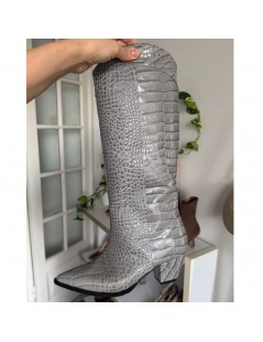 Ciocate dama Piele Naturala Gri Rodeo - The5thelement.ro