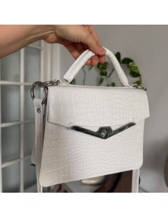 Geanta Piele Naturala Dama Alb Kasia - The5thelement.ro