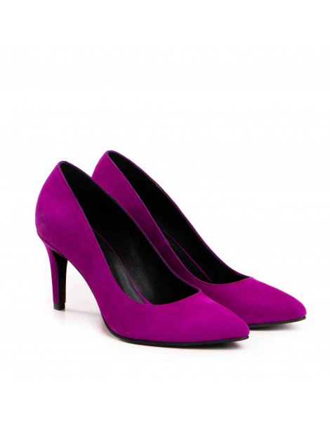 Pantofi stiletto piele naturala Magenta Ivy - The5thelement.ro