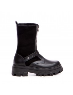 Bocanci dama Piele Naturala Negru Solix - The5thelement.ro