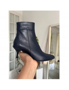 Botine Dama Piele Naturala Bleumarin Astrid - The5thelement.ro