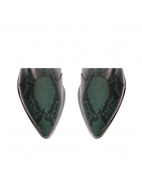 Ciocate dama Piele Naturala Print Verde Bronx - The5thelement.ro