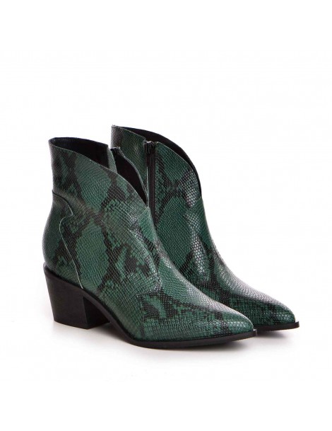 Ciocate dama Piele Naturala Print Verde Bronx - The5thelement.ro