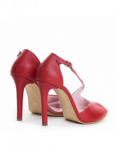 Sandale dama Muse Red Piele Naturala - The5thelement.ro