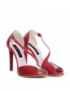 Sandale dama Muse Red Piele Naturala - The5thelement.ro