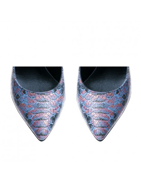 Pantofi stiletto piele naturala Bleumarin - The5thelement.ro