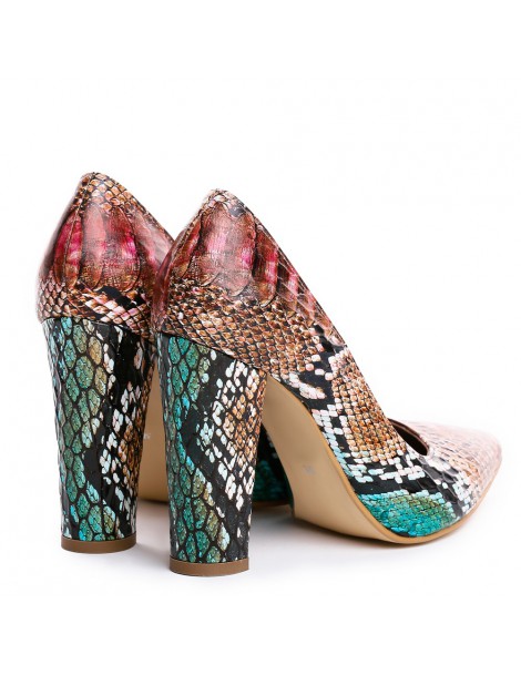 Pantofi Stiletto Piele Naturala Autumn Snake - The5thelement.ro