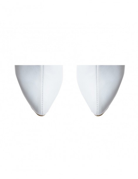 Ghete dama Piele Naturala Alb Charming - The5thelement.ro