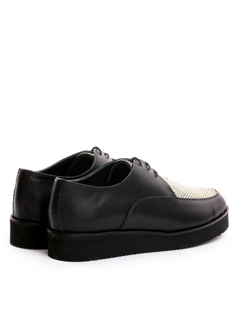 Pantofi oxford dama piele naturala Sport Negru - The5thelement.ro