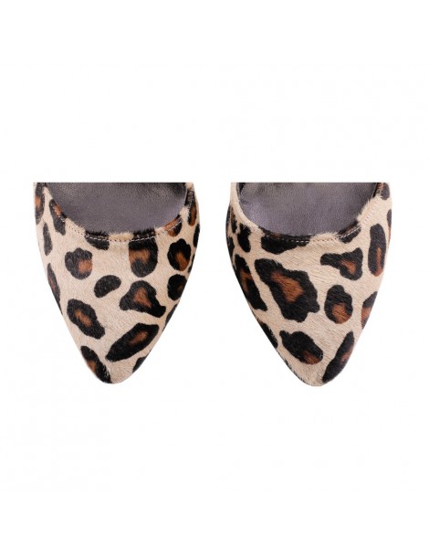 Pantofi stiletto piele naturala Black Leopard - The5thelement.ro