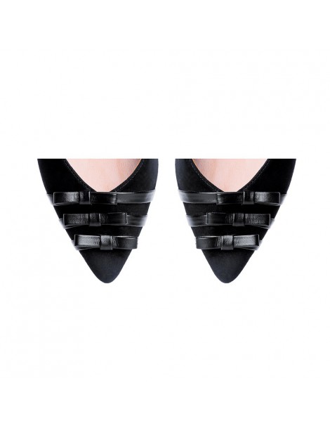 Pantofi Stiletto Piele Naturala Negru Kate - The5thelement.ro
