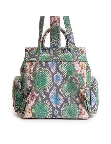 Geanta Piele Naturala Dama Rucsac  RHEA chameleon Snake - The5thelement.ro