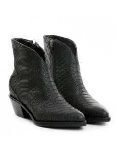 Ciocate dama Piele Naturala Print Negru Bronx - The5thelement.ro