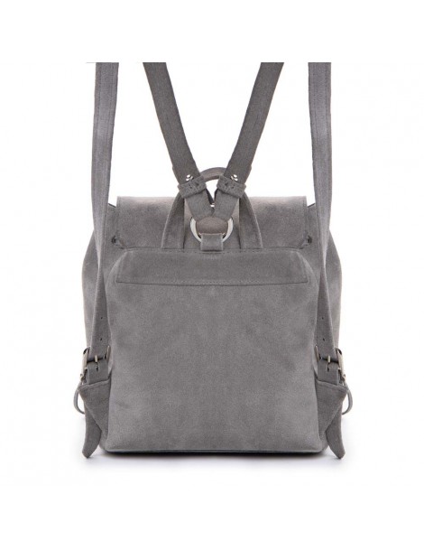 Rucsac Dama Piele Naturala Gri Lolita - The5thelement.ro