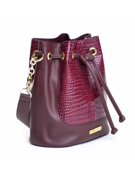 Geanta Piele Naturala Dama Burgundy Pixie - The5thelement.ro
