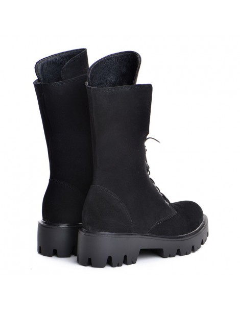 Bocanci dama Piele Naturala Negru Untold - The5thelement.ro
