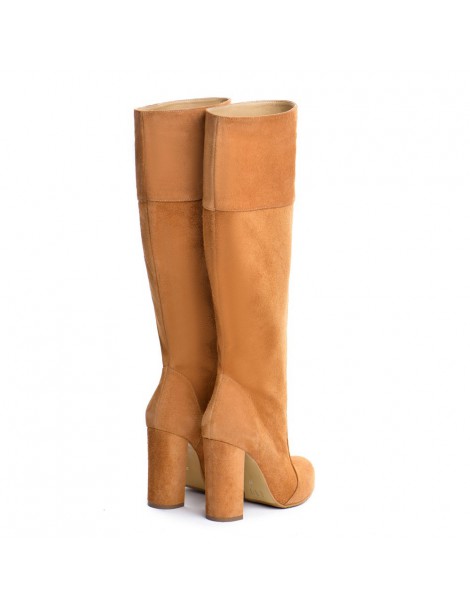Cizme dama Long Boots Crem Piele Naturala - The5thelement.ro
