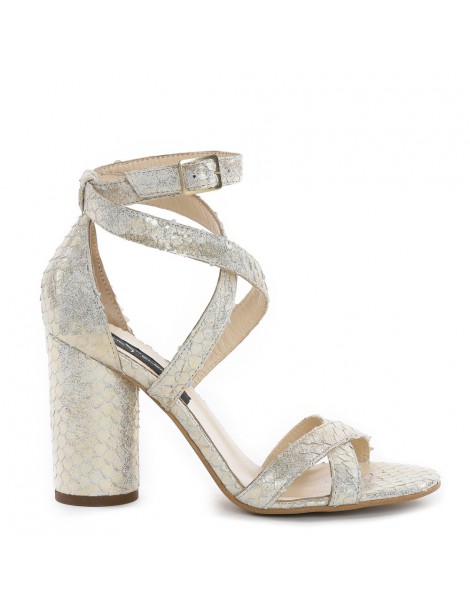 Sandale dama Rome Gold Piele Naturala - The5thelement.ro