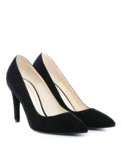Pantofi dama Stiletto Simple Black Piele Naturala - The5thelement.ro