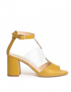 Sandale dama Pandora Yellow Piele Naturala - The5thelement.ro