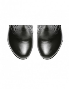 Cizme dama Long Boots Negru Print Piele Naturala - The5thelement.ro