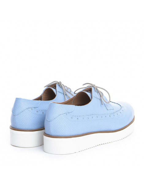 Pantofi dama Oxford Bleu din Piele Naturala - The5thelement.ro
