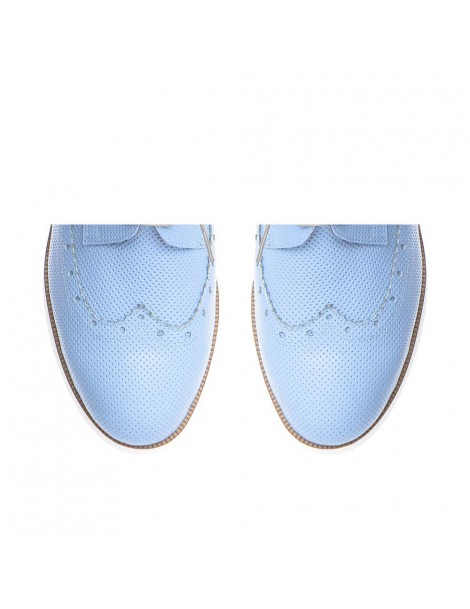 Pantofi oxford dama piele naturala Bleu - The5thelement.ro