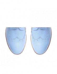 Pantofi dama Oxford Bleu din Piele Naturala - The5thelement.ro